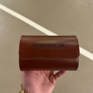 2 Slot Brown Leather Box