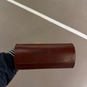 3 Slot Brown Leather Box