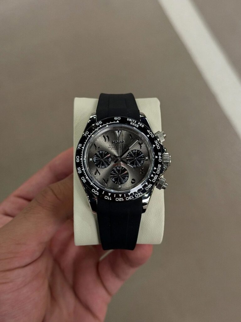 Metallic Grey Arabic Dial
