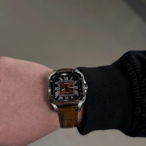 Mocha Royale Roman Leather Strap
