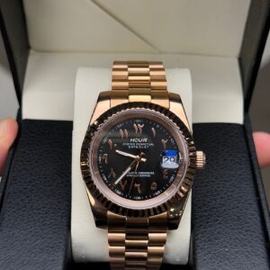 Rose Gold Chocolate Arabic Dial